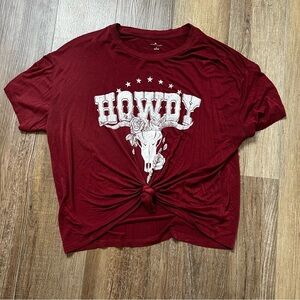 True Craft Maroon Howdy Tshirt